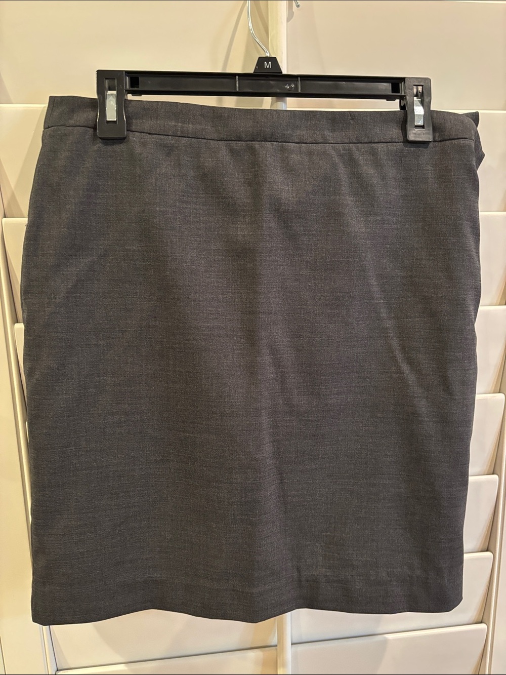 Women's Dark Gray Pencil Skirt - Professional Fit, Above the Knee